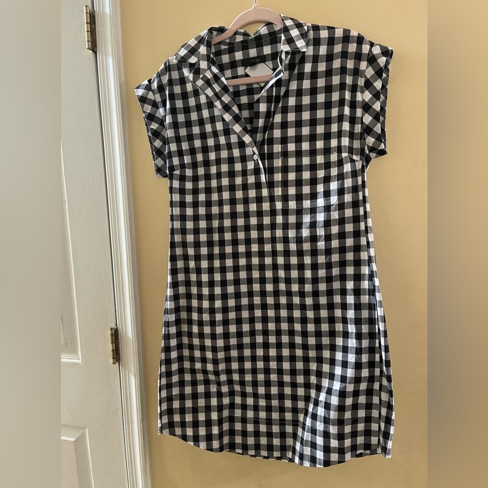 J Crew gingham shirt dress, size xs